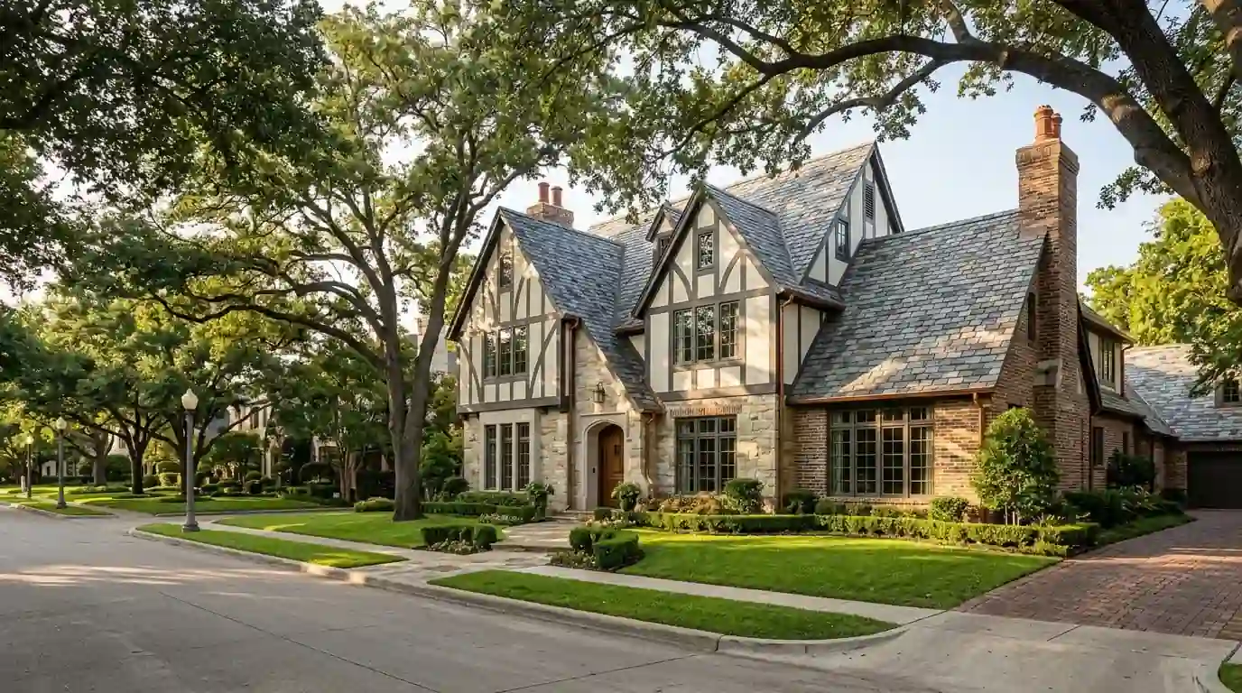 Slate roof on a Highland Park home