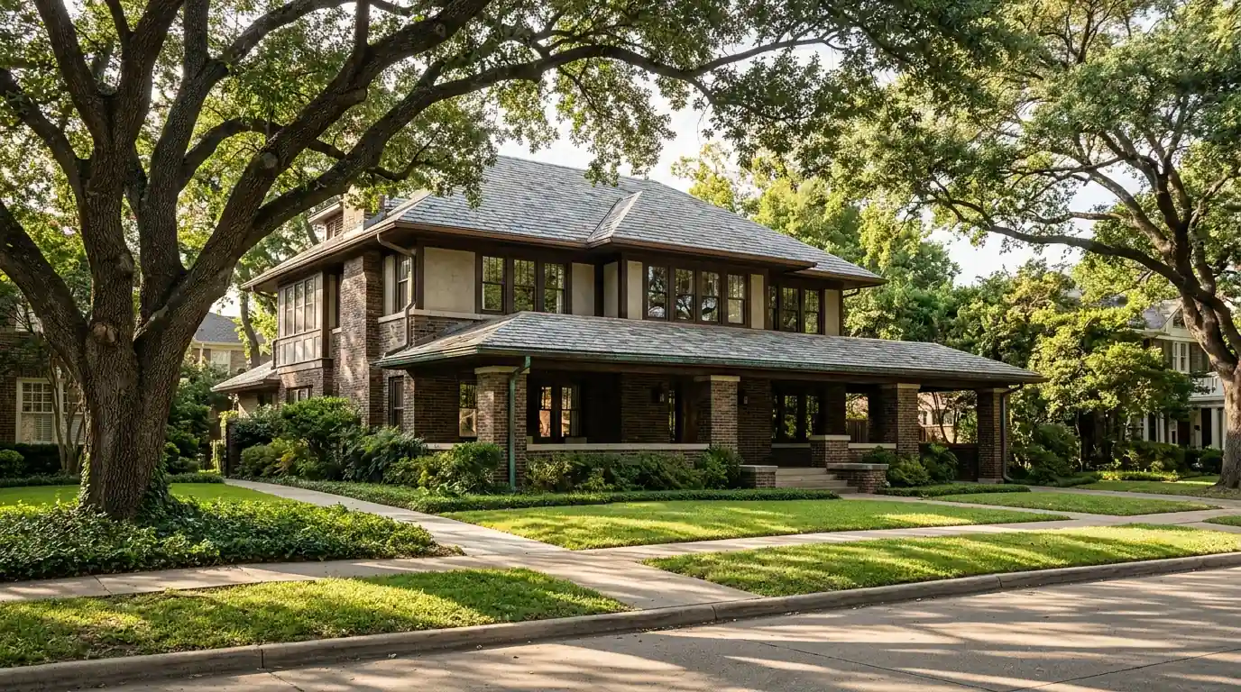 Historic Swiss Avenue home with an original slate roof