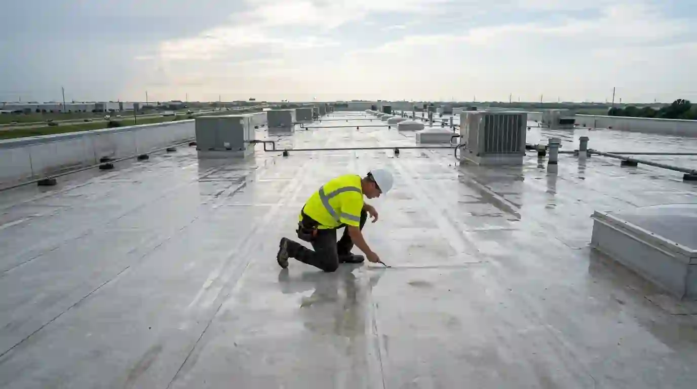 Warehouse roof in Grand Prairie