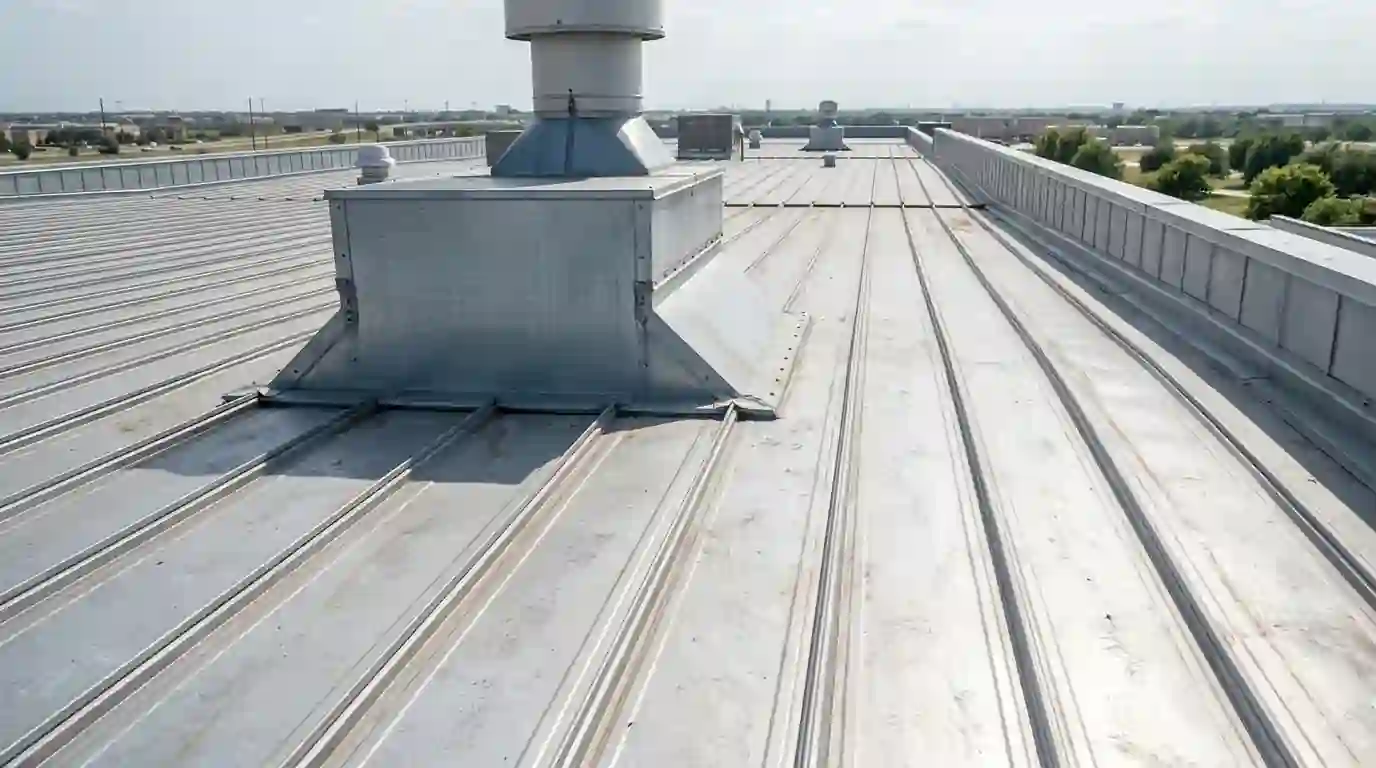 Standing seam commercial metal roof