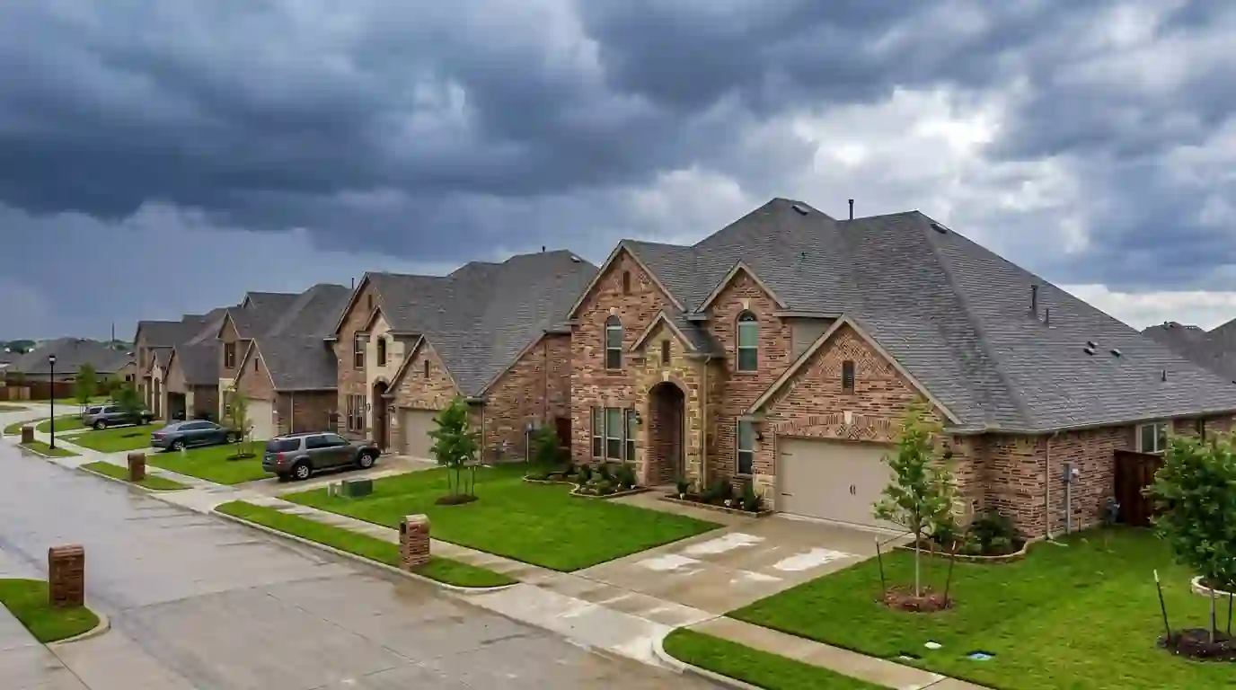 New subdivision roofs in Collin County